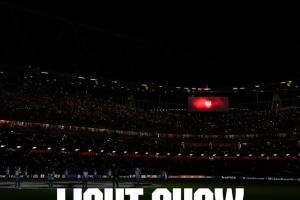 阿森纳官方：对切尔西赛前将上演特别灯光秀