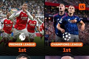 阿森纳冲击4冠王！英超领先曼城6分+欧冠全胜进16强+联赛杯进决赛