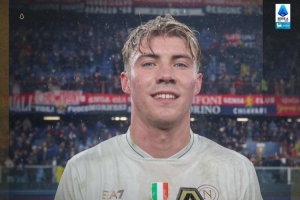 打进绝杀进球，意甲官方：霍伊伦当选那不勒斯3-2热那亚全场最佳