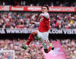 苏维门迪本赛季已为阿森纳打进6球，追平在皇社最后2赛季总进球数