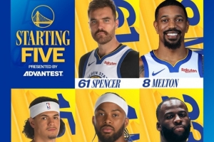 勇士VS灰熊首发：斯潘塞、梅尔顿、桑托斯、穆迪、追梦